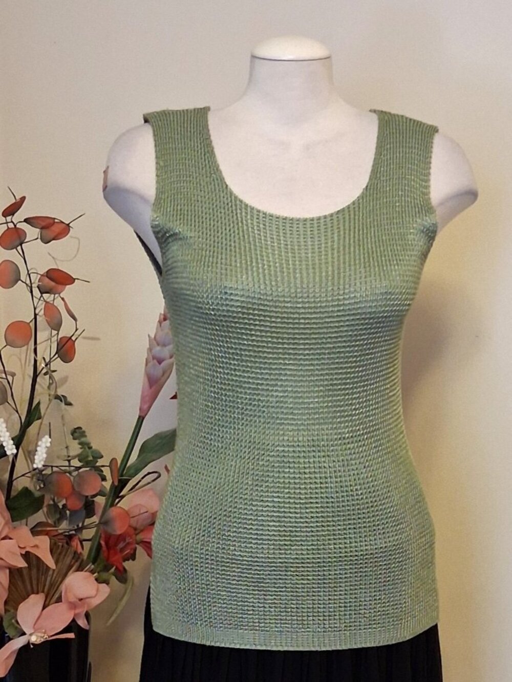High Quality Summer Knitwear Tank Top Stretchy Green Camisole 14 - Picture 2 of 10